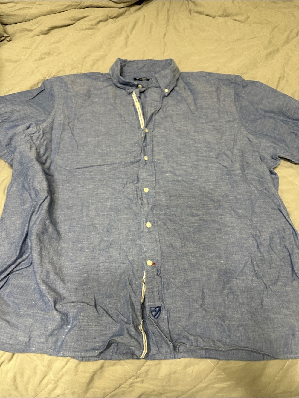 Men's Cremieux Lightweight Blue Button-Down Shirt
